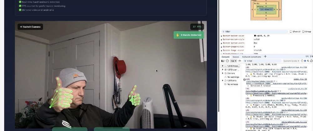 Me testing out my hand gesture project
