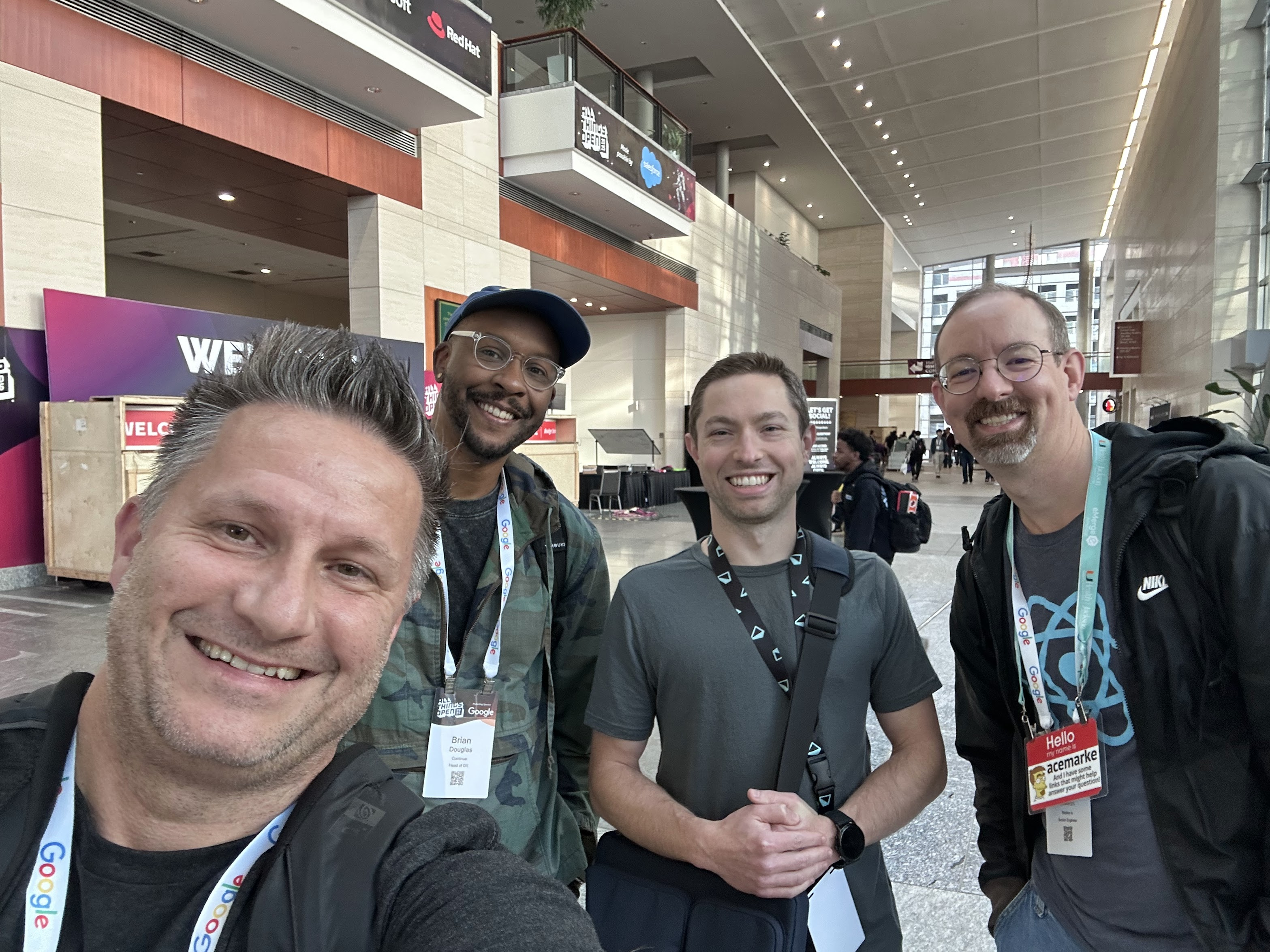 Me, bdougie, Tyler and Mark at ATO 2025